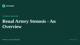 Renal Artery Stenosis - An Overview — Doctorable clinical overview